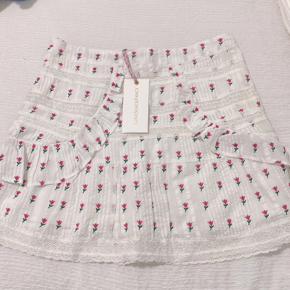 LOVESHACKFANCY DAHLIA SKIRT